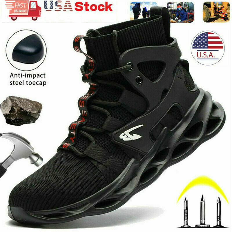 Mens Work Boots Sneaker Walking Waterproof Steel Toe Safety Shoes Hiking US