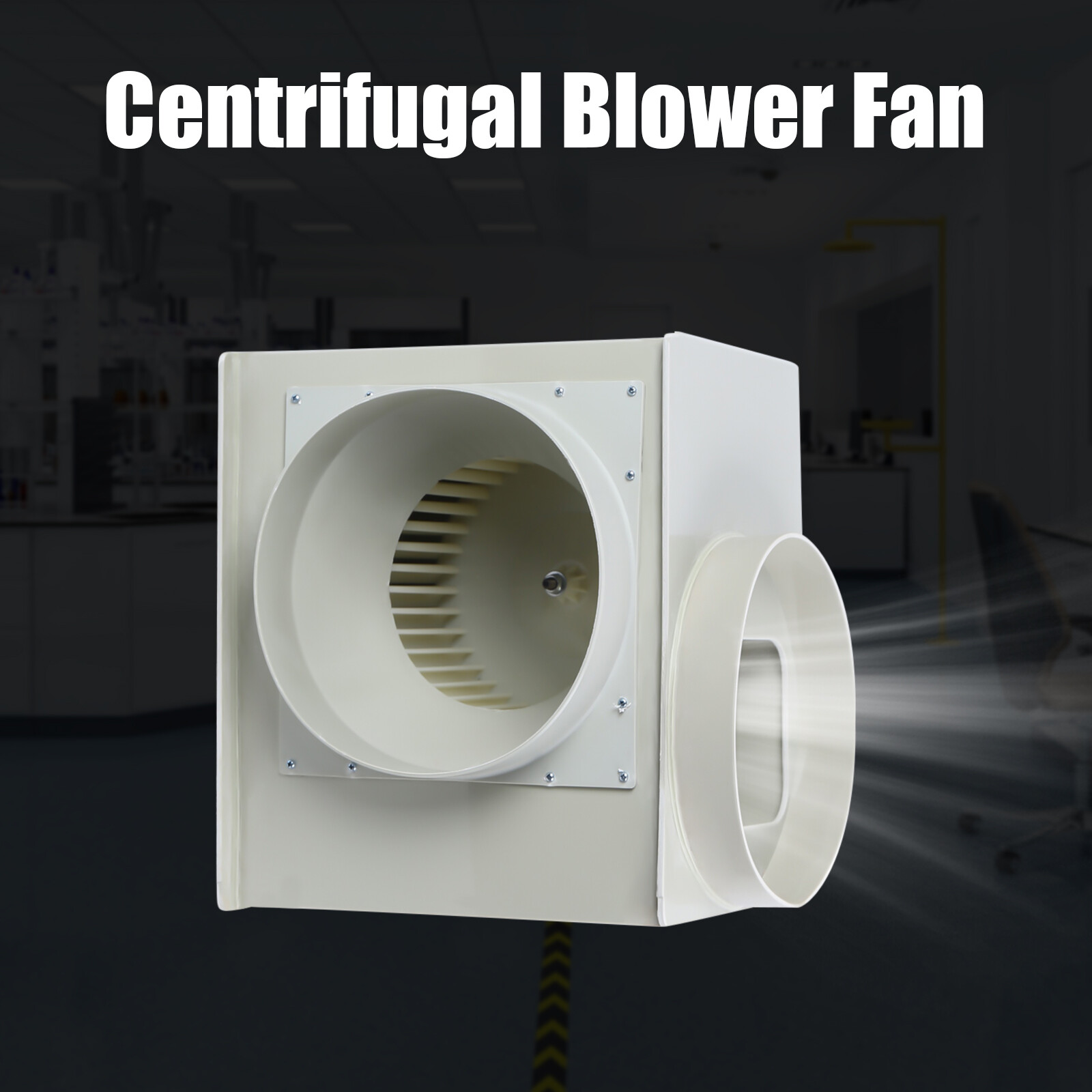 300W Lab Centrifugal Extractor Fan Blower Fume Hood Chemical Cabinet 1450r/min