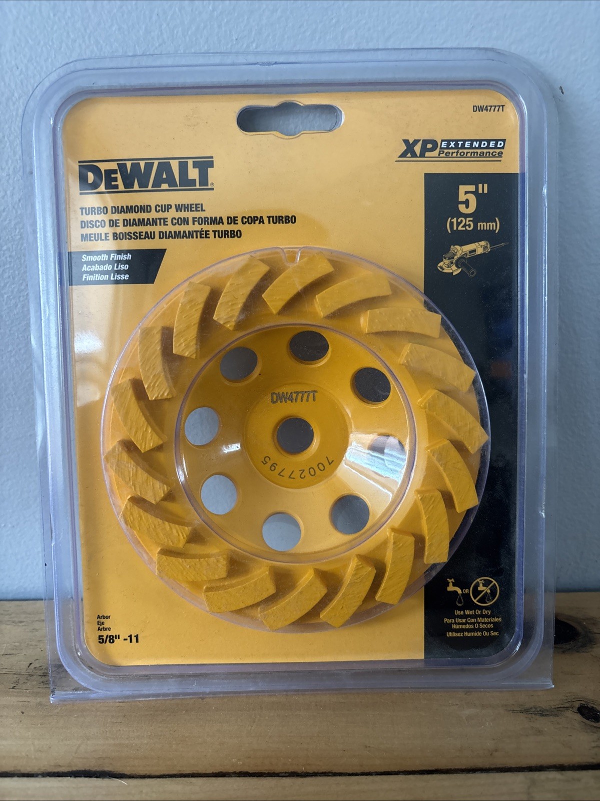 Dewalt 5” Turbo Diamond Cut Wheel CP Extended Performance 5/8” Arbor