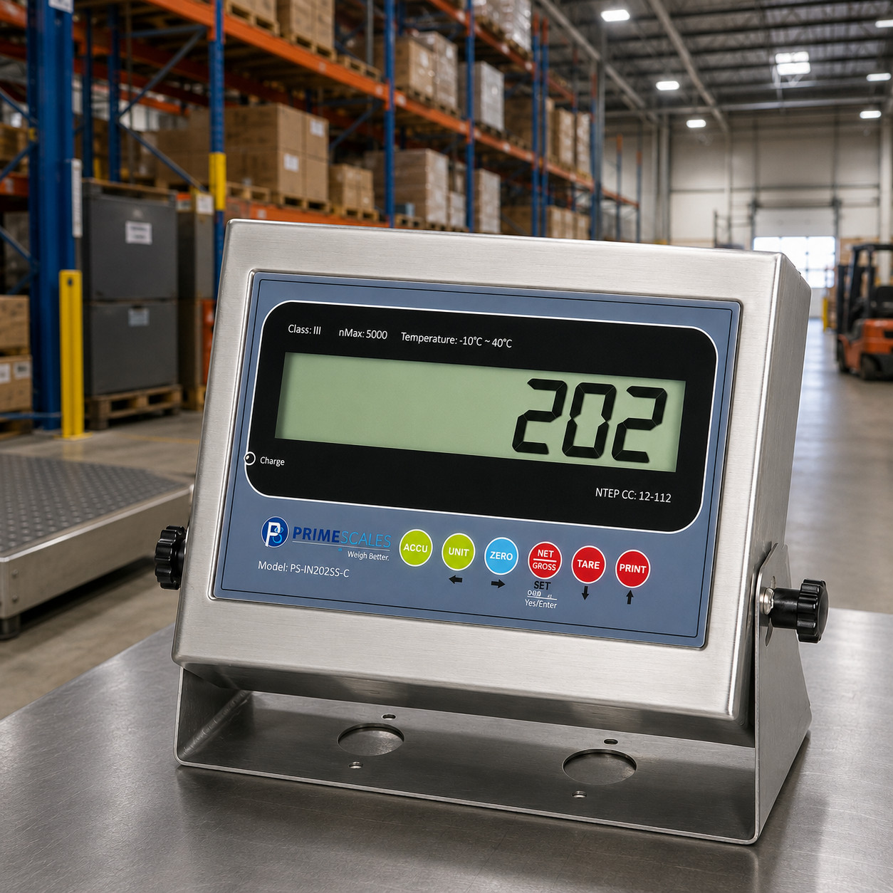 Prime Scales PS-IN202SS-C Stainless Steel Indicator | NTEP Legal For Trade