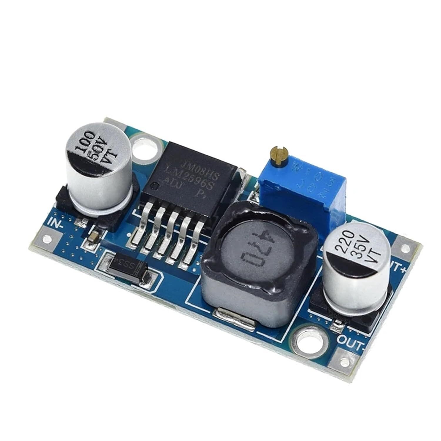 8X LM2596 DC-DC Adjustable Buck Power Supply Module Board 3A 12/24V to 12/5/3.3v