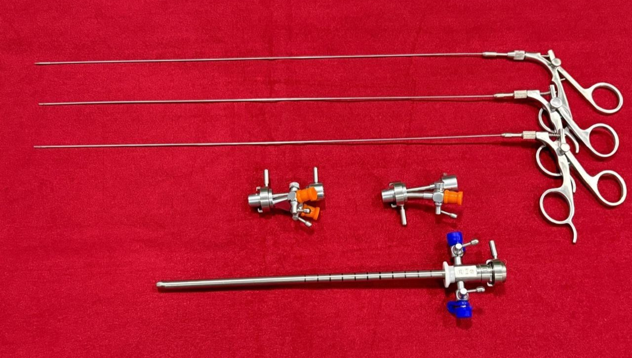 Hysteroscopy Cystoscopy Surgery Set 25FR with Semi Rigid Graspers 5FR Reusable