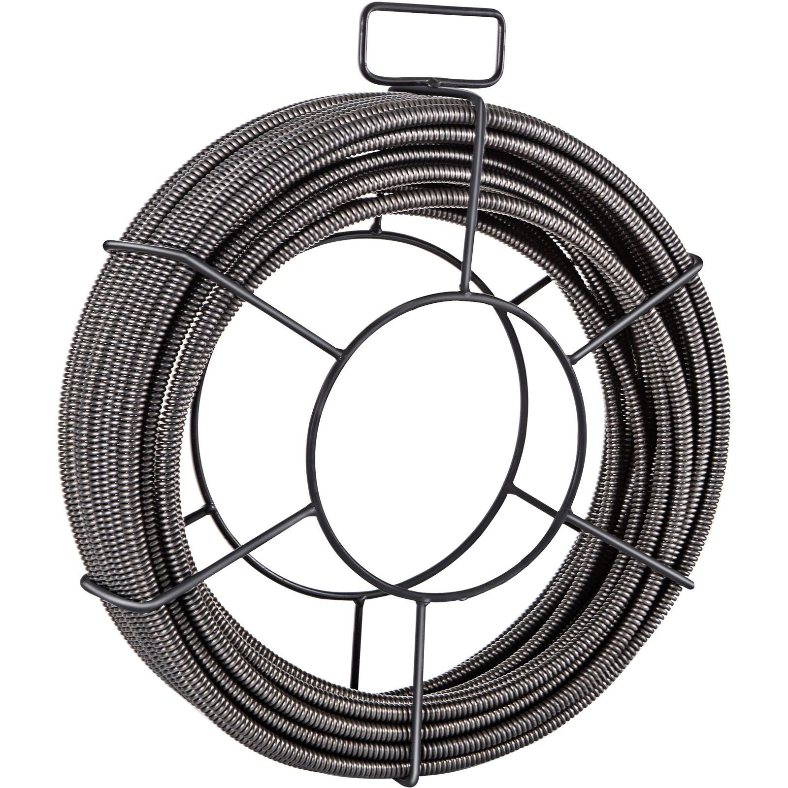 Drain Cleaning Cable 75 Feet x 3/8 Inch Solid Core Cable Sewer Cable Drain Auger