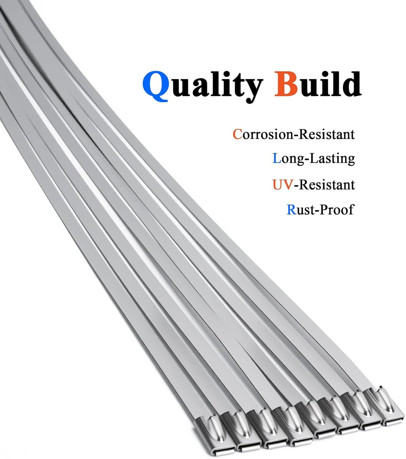 11.8 Inch 304 Stainless Steel Zip Ties 100PCS Heavy