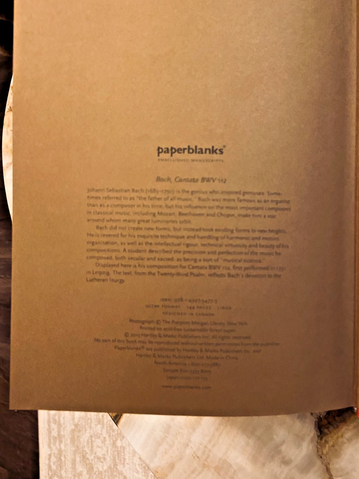 PAPERBLANKS-Lined Hardcover Journal-Embellished Manuscripts Coll- BACH-Rare/New