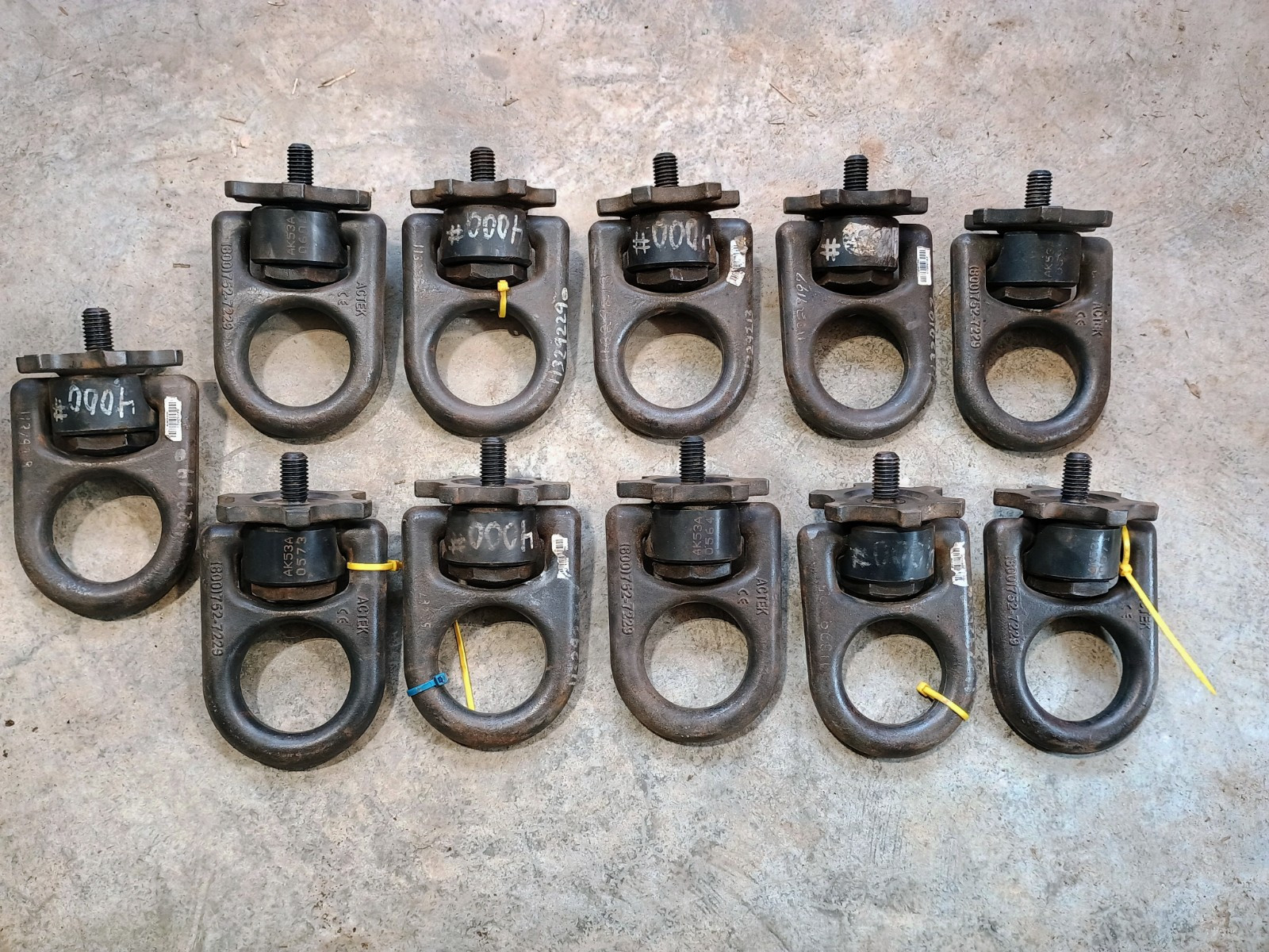 ACTEK 4,000 LBS SPEED BASE® Swivel Hoist Ring p/n 42004, 5/8″-11 TPI, USA