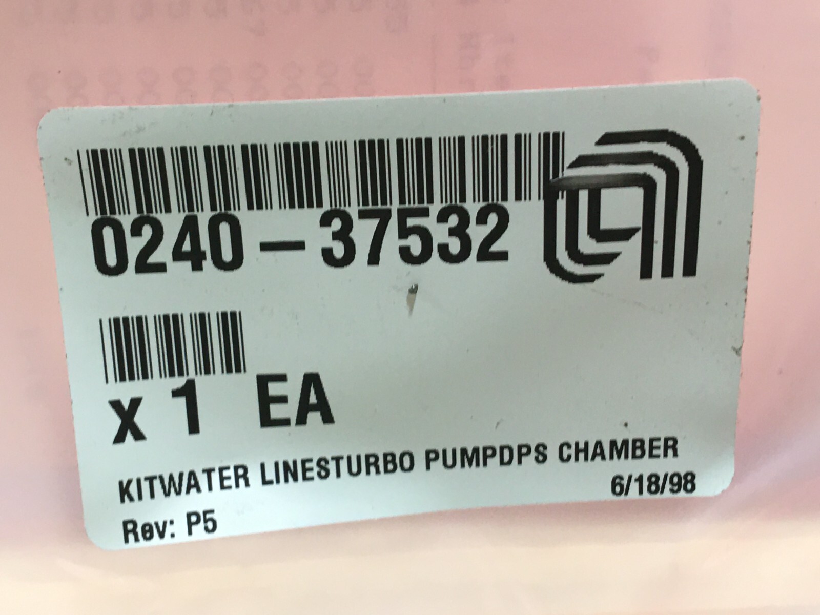 AMAT 0240-37532 Kit, Water Lines, Turbo Pump, DPS Chamber, 0250-10934, 159446
