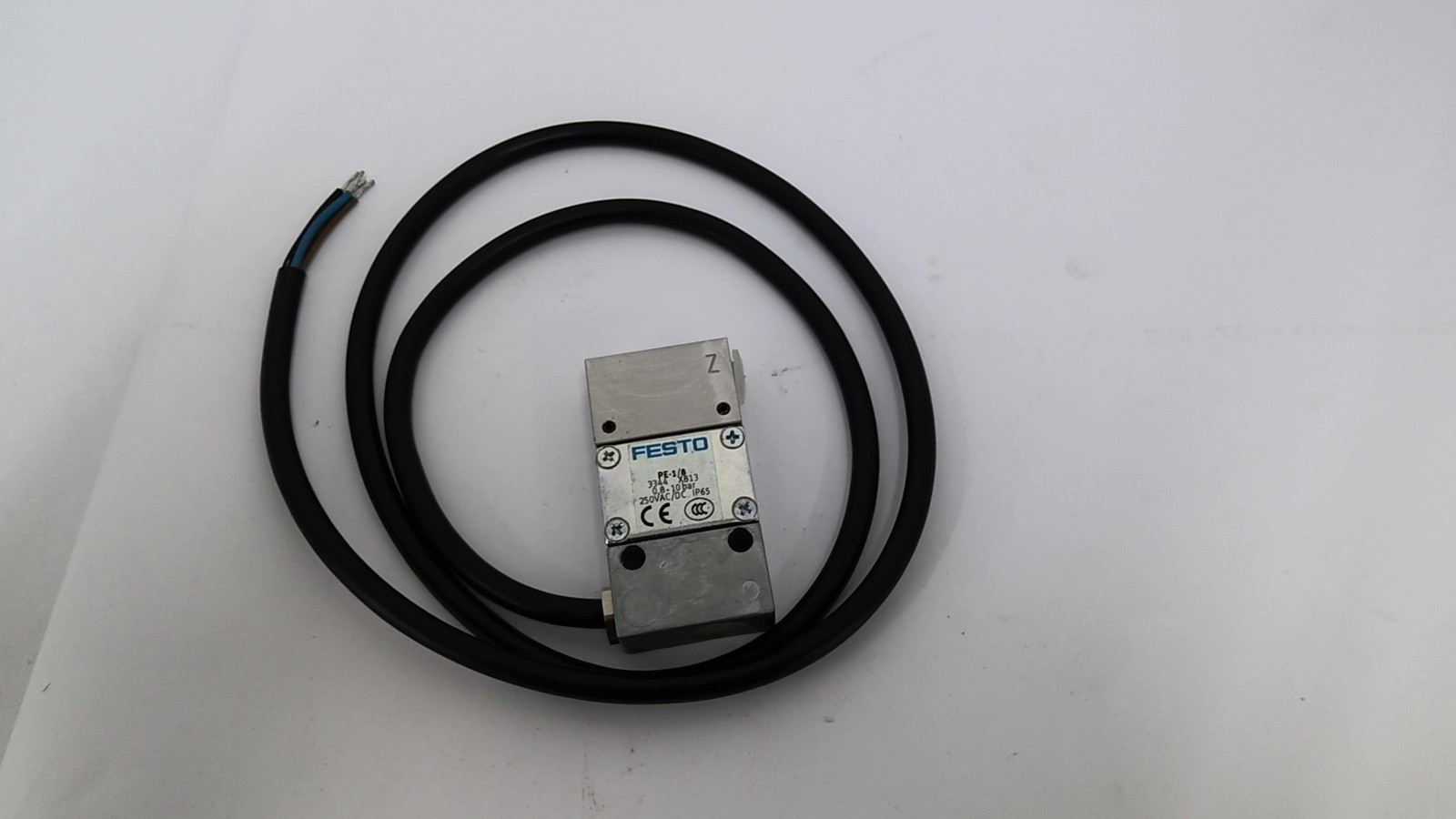 Festo PE-1/8 Pressure Switch 250VAC 0.8PSI Appx. 38″ of Wire