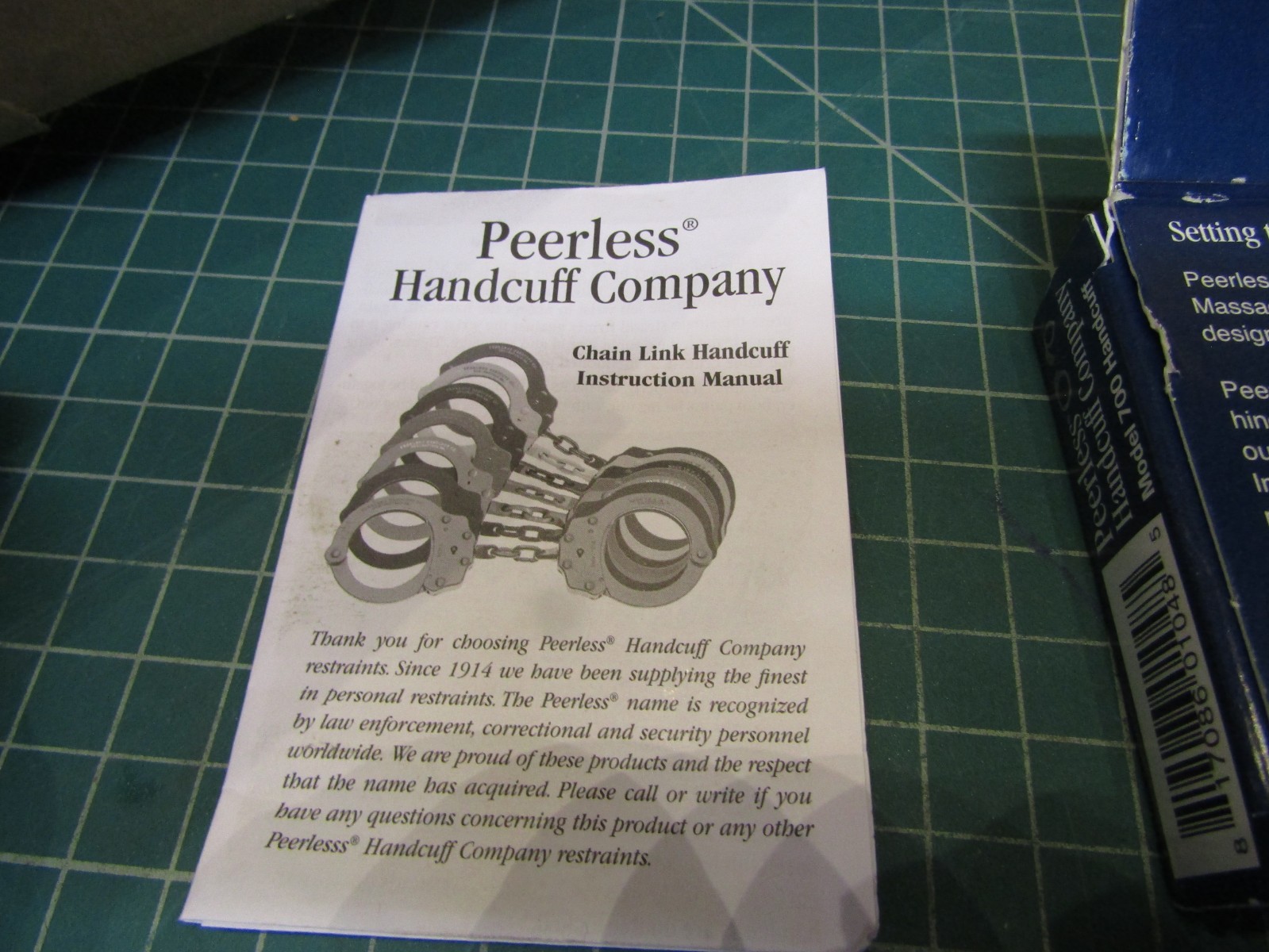1 set – Peerless Model 700C Standard Nickel Handcuff (PEE4710) Cuffs NEW in Box