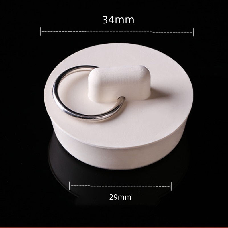 Rubber Sink Plug, White Drain Stopper Fit 30mm to 33mm Drain 3pcs