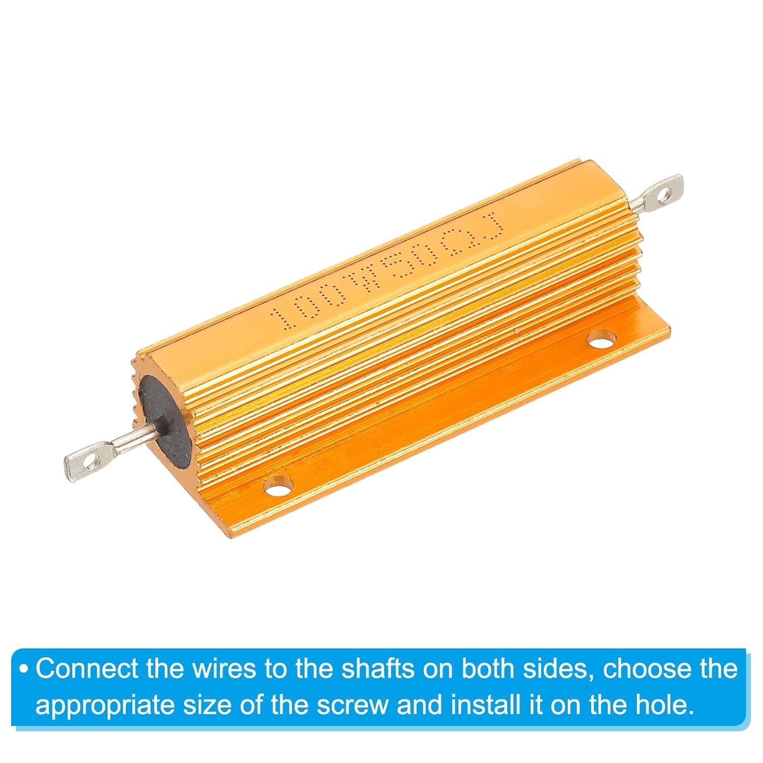 100W 50 Ohm Aluminum Shell Resistor, 4 Pack Aluminum Housing Wirewound Resistor