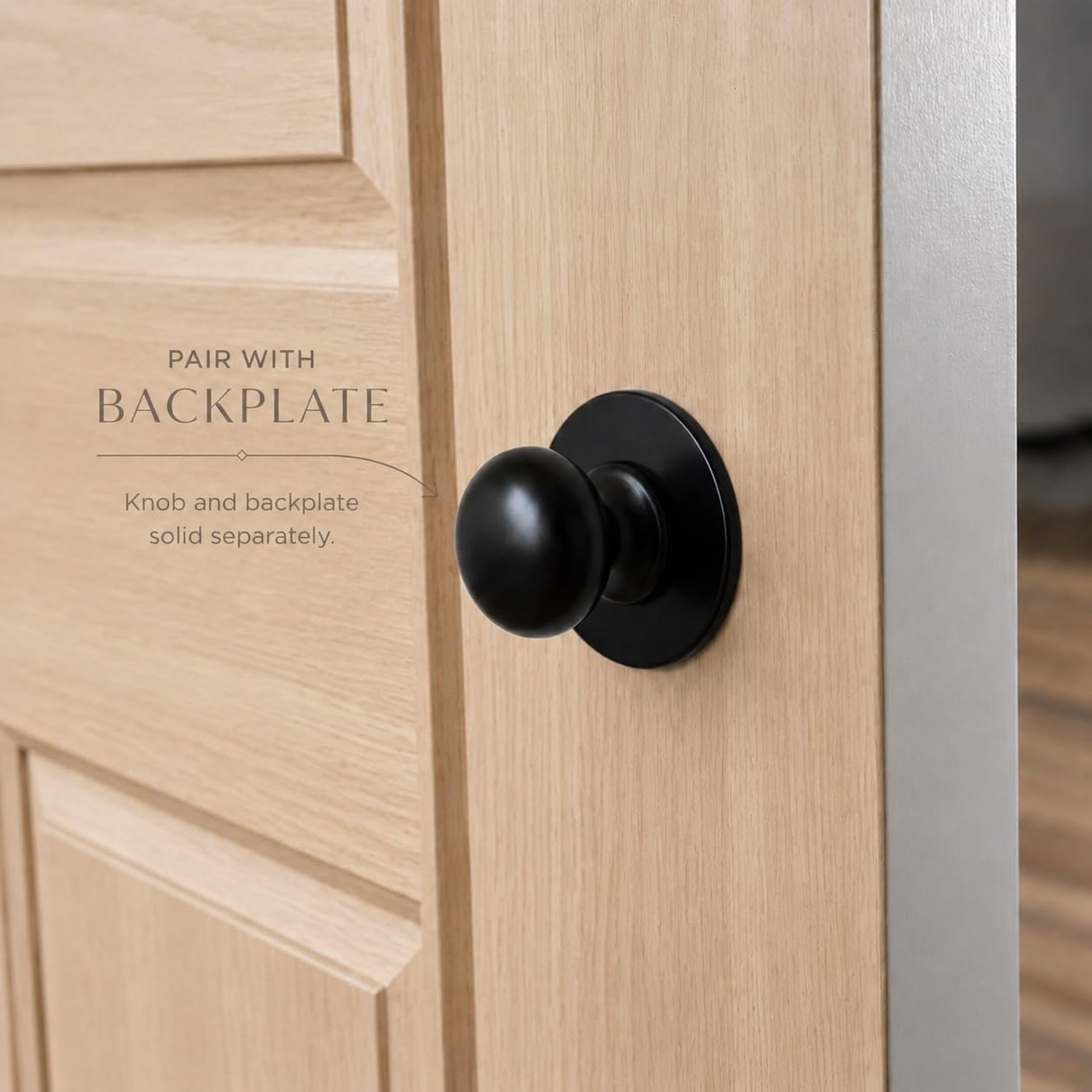 trust4care 8-Pack Large Matte Black Bifold Closet Door Knobs with Wide Base, …
