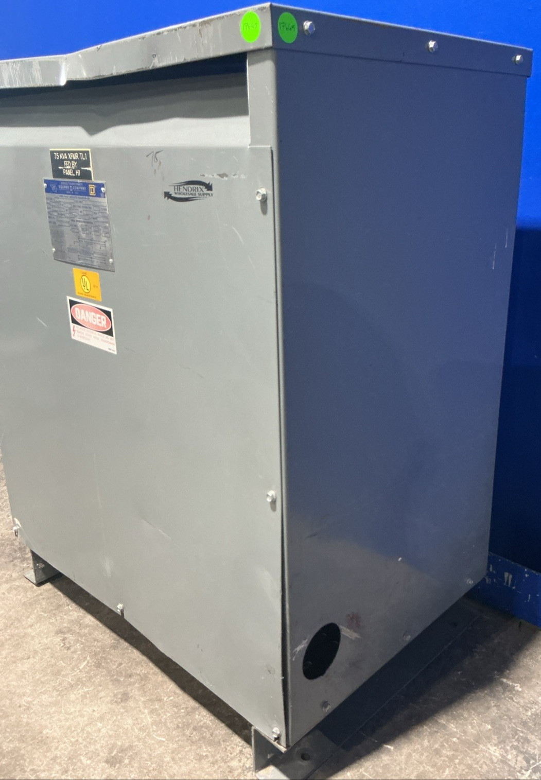 Square D 75 kVA 480V Transformer 3PH 208Y/120V 60Hz 75T3HF 🟦