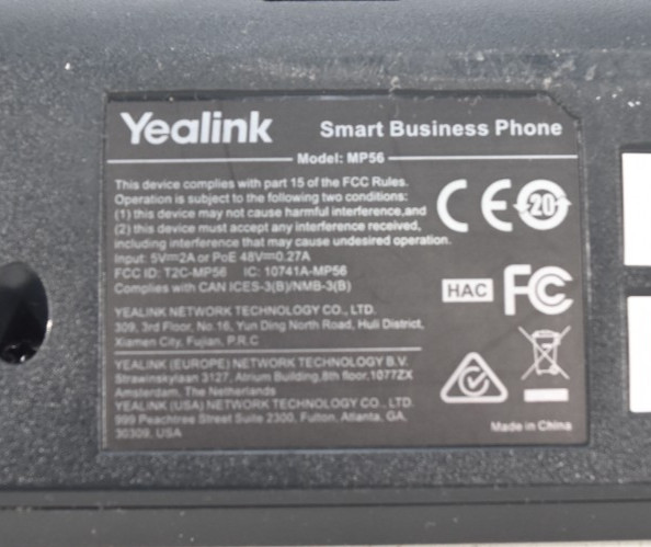 Yealink MP56 Smart Business Microsoft Teams Office IP Phone