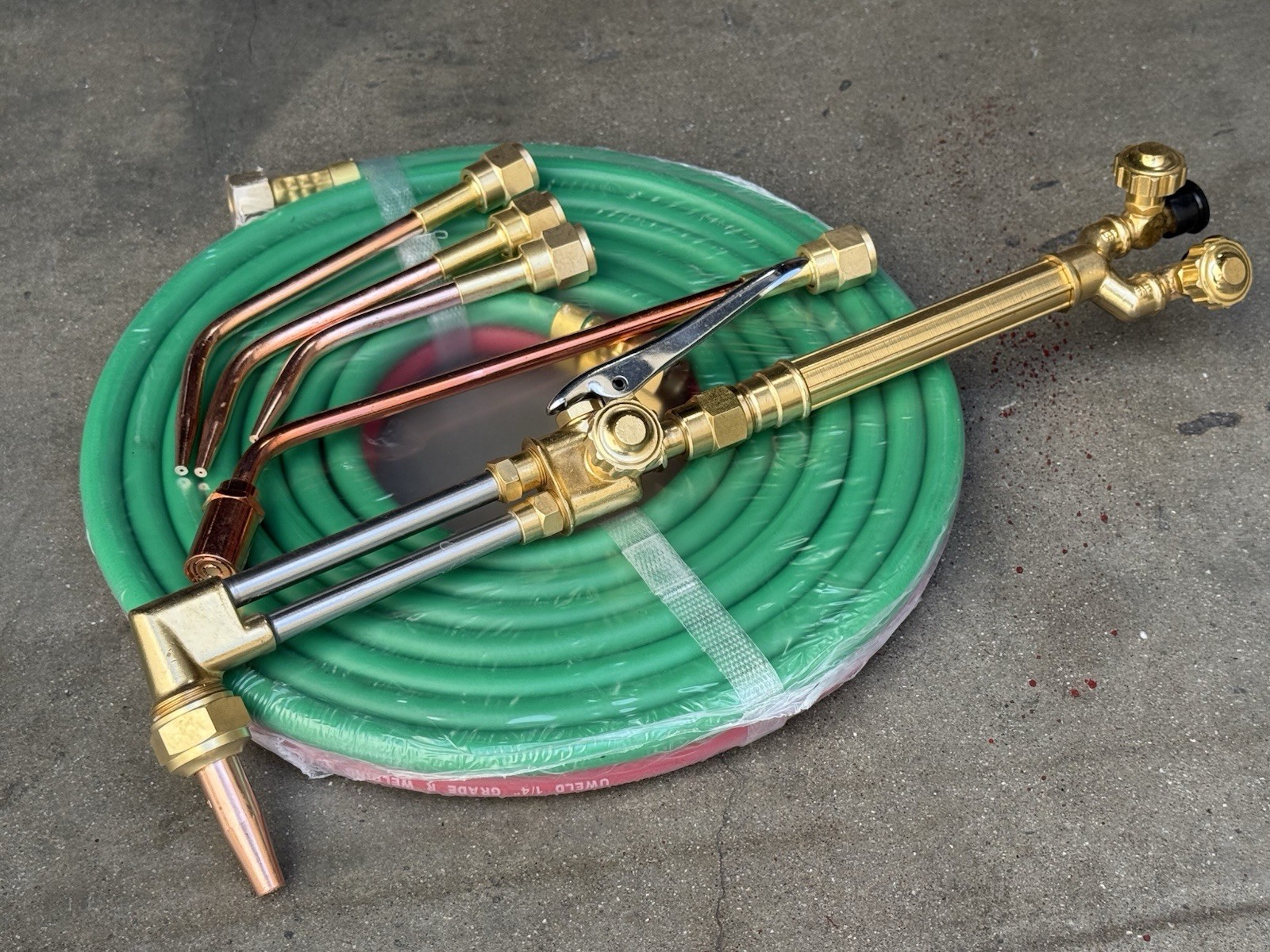 HD Oxygen Acetylene Welding Cutting Outfit Torch Set Victor Type w/Gauges & Hose