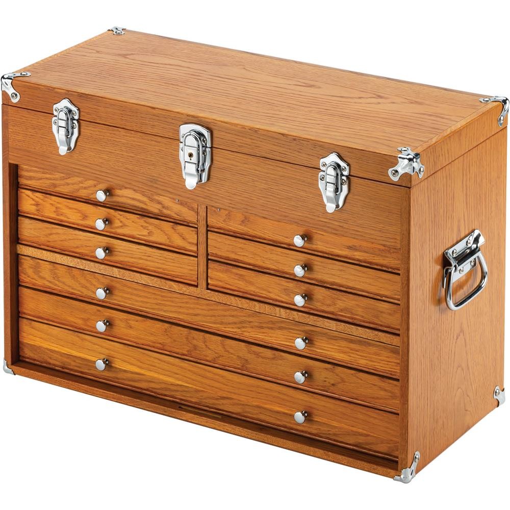 T33819 23″ Series 9-Drawer Red Oak Tool Chest