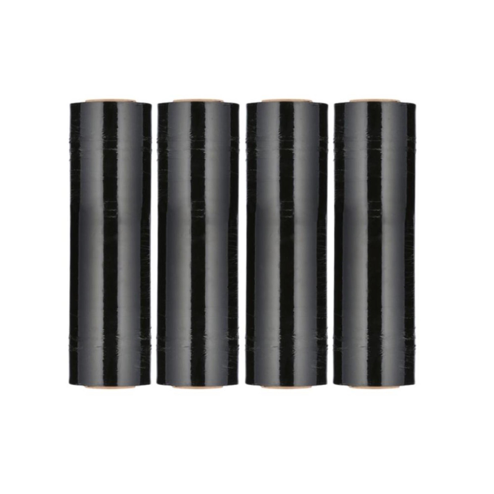4 Rolls 18″x1000′ Cast Packing Stretch Film Shrink Hand Wrap (100 Ga) Dark Black