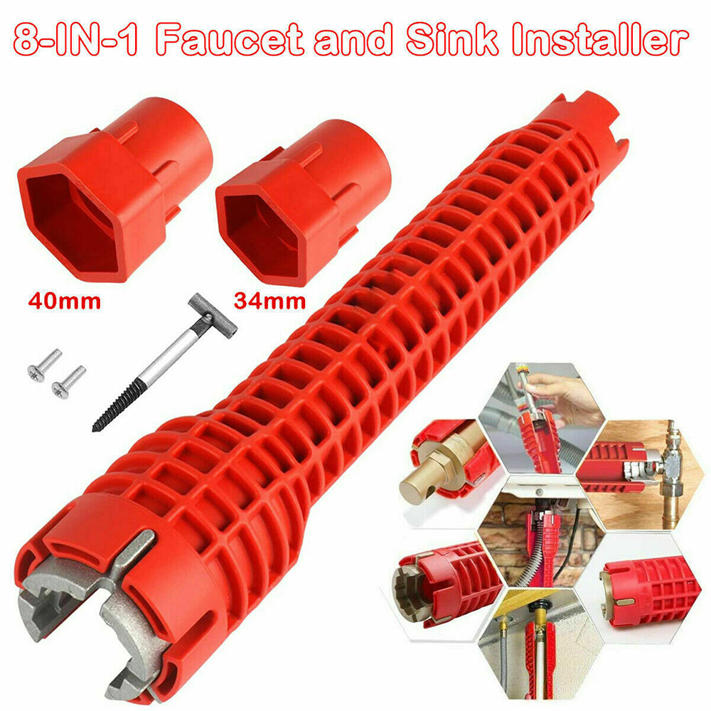 New 8in1 Faucet and Sink Installer Multi Tool Plumbing Repair Removal Tool US