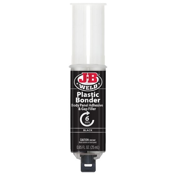 JB Weld Plastic Weld Quick Setting Epoxy Syringe Bonder Repair Glue Black