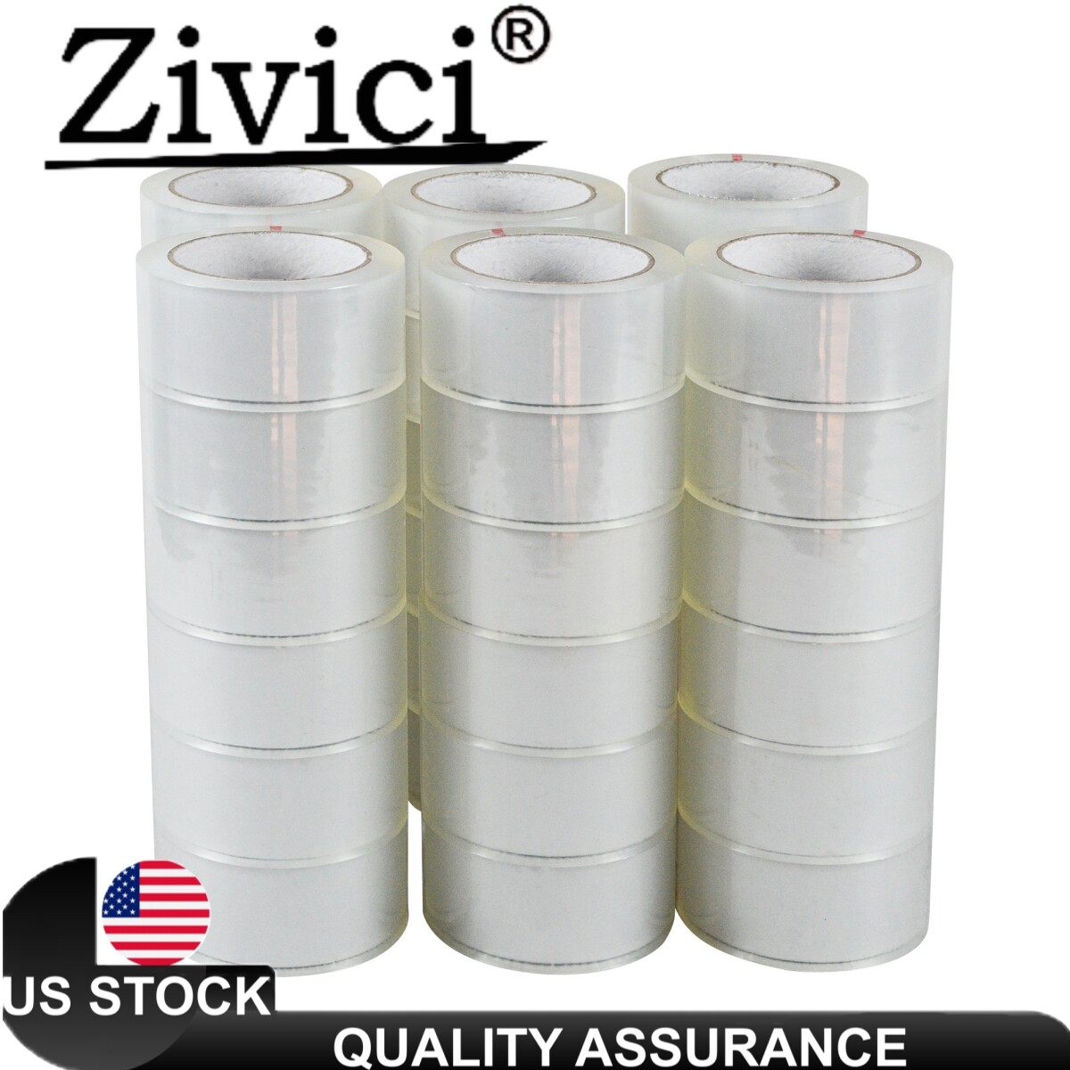 Packing Tape 36 Rolls 110 Yards 2 Mil 2in (330 ft) Clear Carton Sealing Tapes