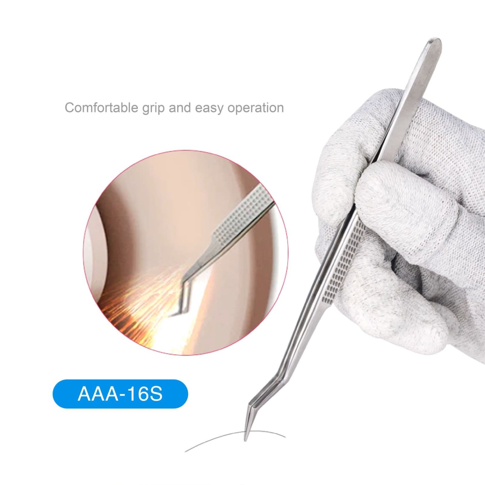 Curved Precision Tweezers – Anti-Static, Non-Magnetic Phone PCB Solder Repair