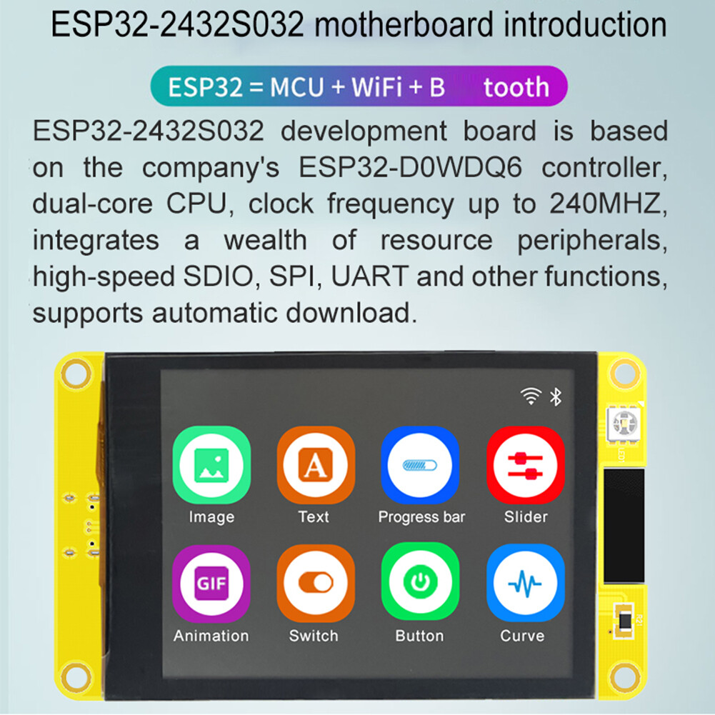 3.2″ inch ESP-WROOM-32 TFT LCD ESP32-2432S032C-I IPS Display Touchscreen ST7789