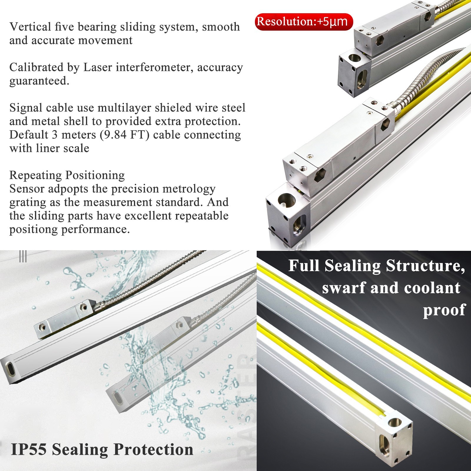 3 Axis DRO Digital Readout Linear Scale For Milling Lathe Machine High Precision