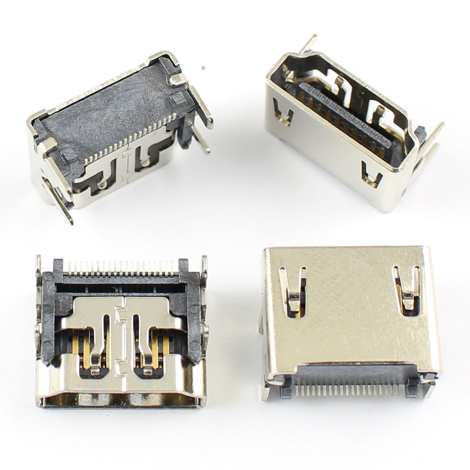 2Pcs New HDMI 19 Pin Female SMT SMD Jack Connector 4 Legs