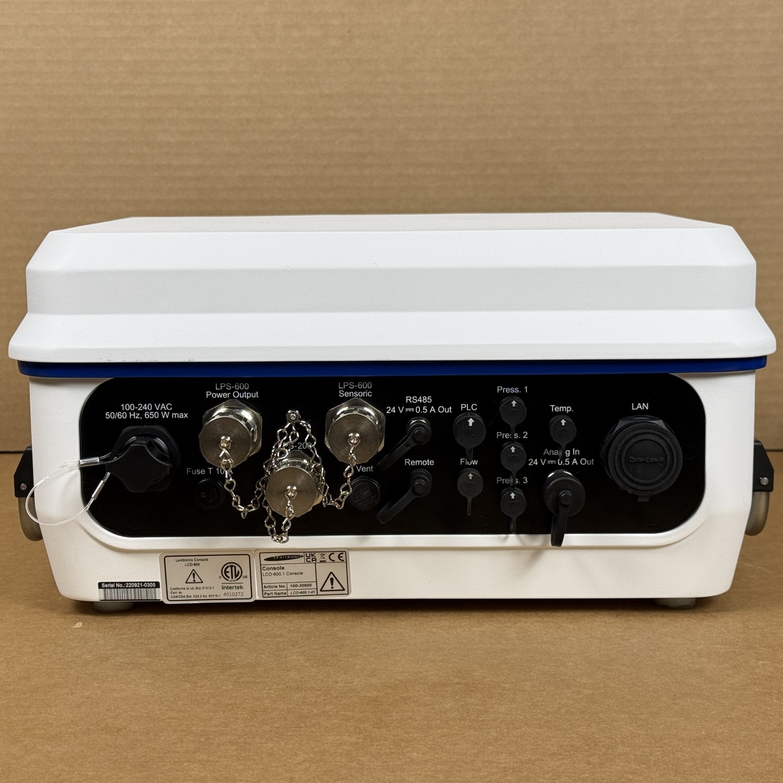 Levitronix LCO-600.1 Console, 2x LPM-600.5 Motors w/ PHS-600.1 Pump Head Socket