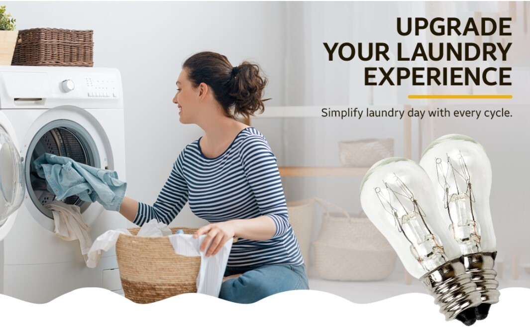 OCSParts WE4M305 General Electric Dryer Light Bulb, 120V, 10W (Pack of 2)