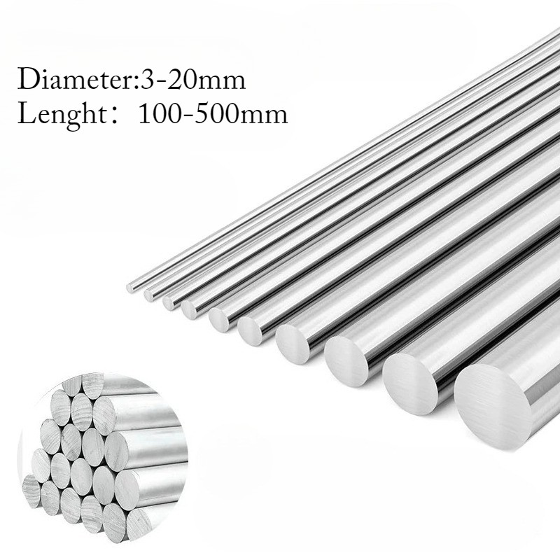 Aluminium Round Bar Rod Solid 3mm 4mm 6mm 8mm 9mm 10mm 12mm 14mm 16mm 18mm 20mm