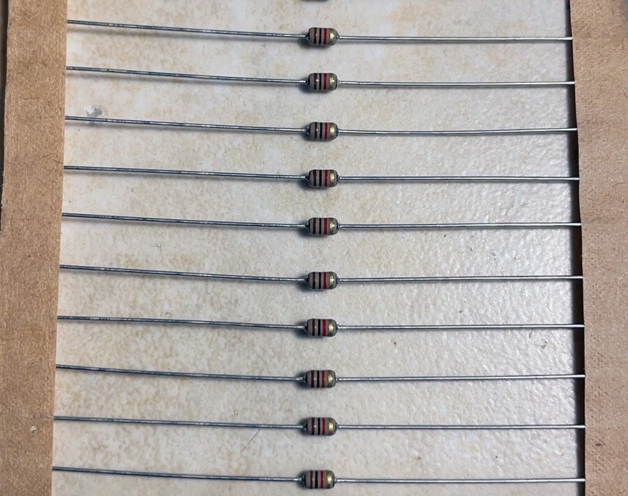 1/8 Watt 5% 1K ohm Carbon Film Resistor – Lot of 25
