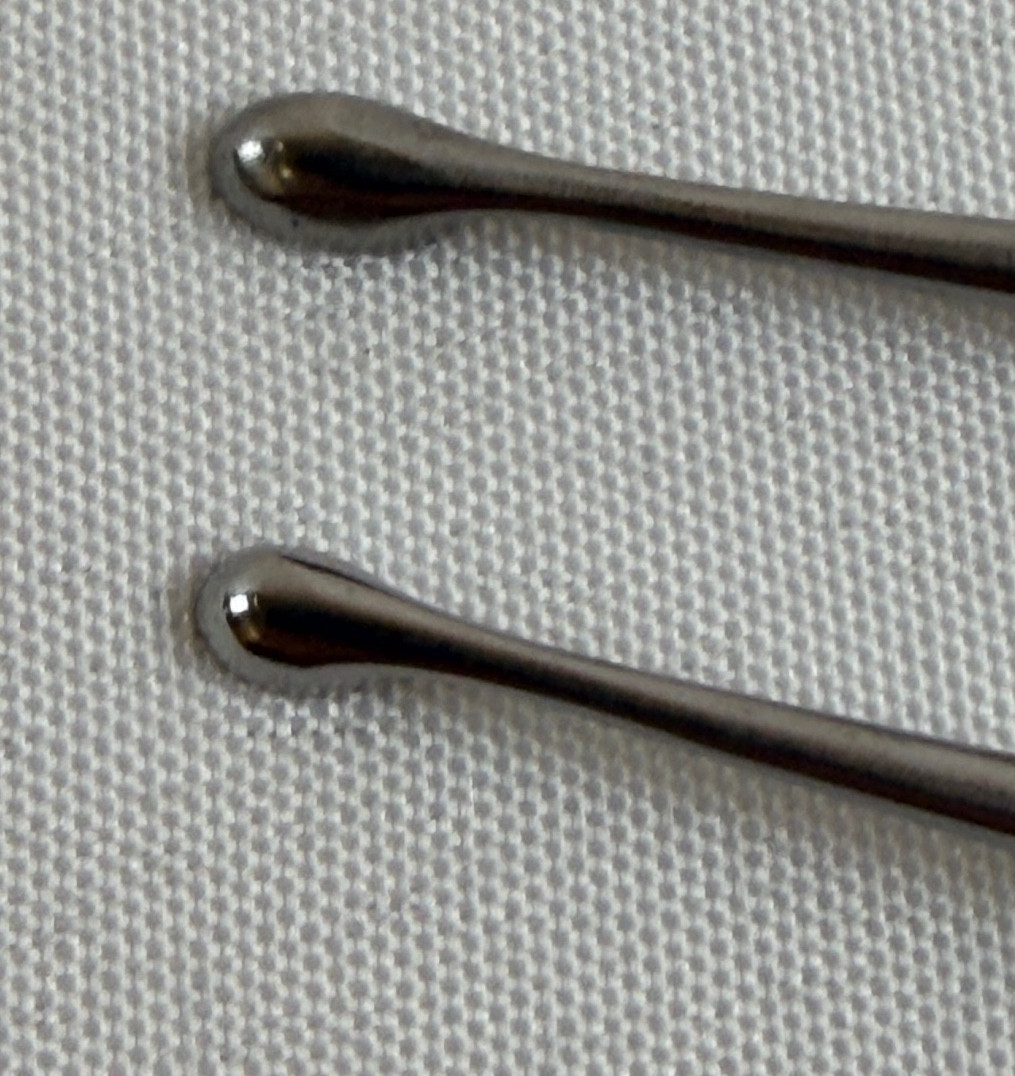 Pair of Storz N1407/1 & N1407/2 Spratt Mastoid Curettes Sizes 1 & 2 L: 6.75″ ENT