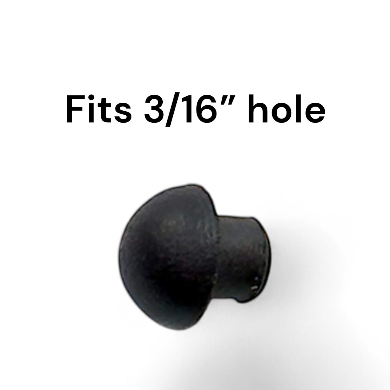 Rubber Push-in Mushroom Bumpers 11/32″ Diam – Fits 3/16″ Hole