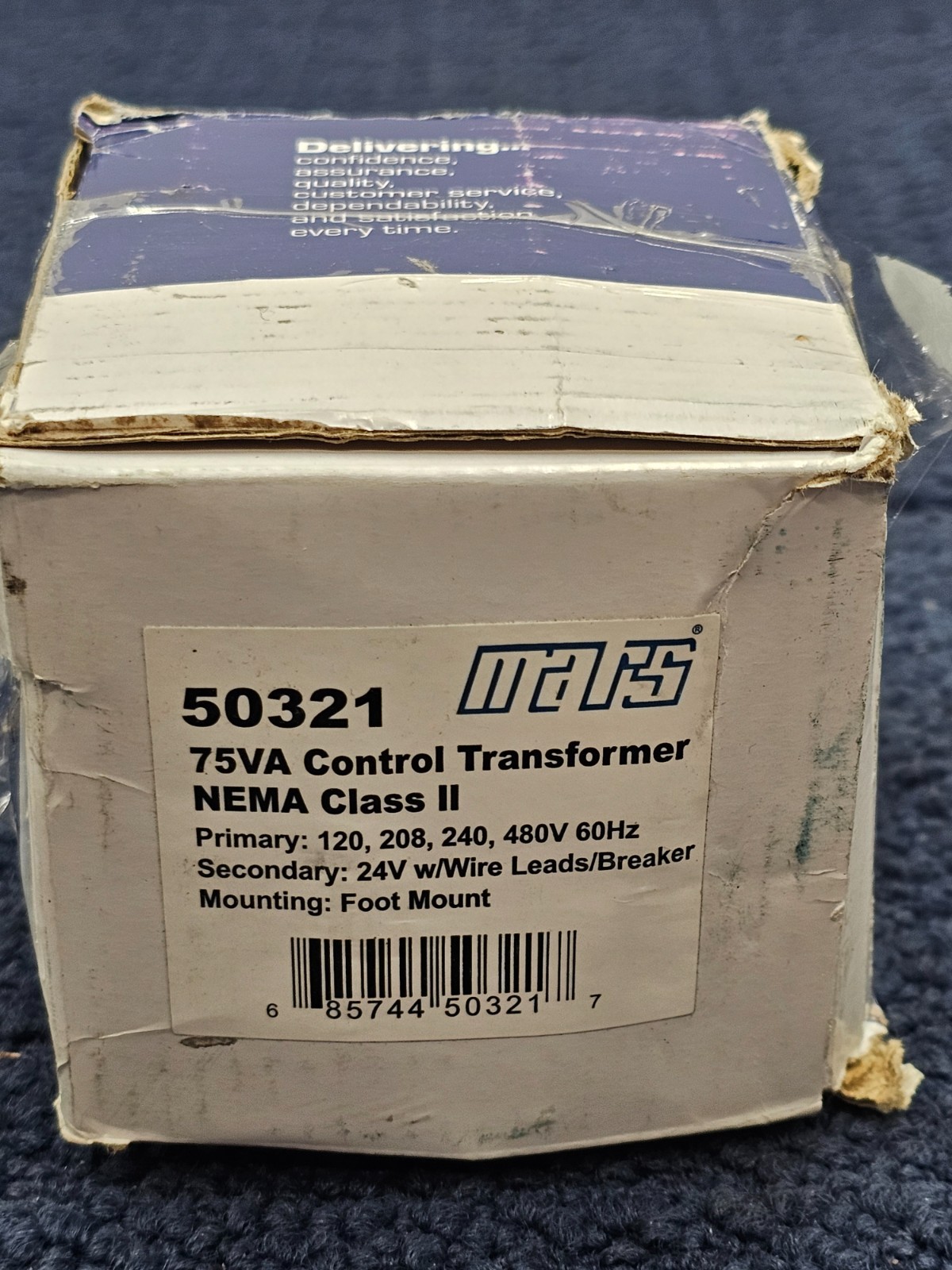 Mars 50321: 75VA Control Transformer NEMA Class II Construction – Foot Mount