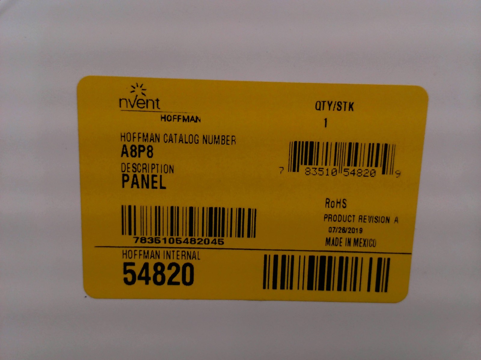A8P8 nVent Hoffman NEW In Box Enclosure 6.25″ x 6.25″ Interior Panel
