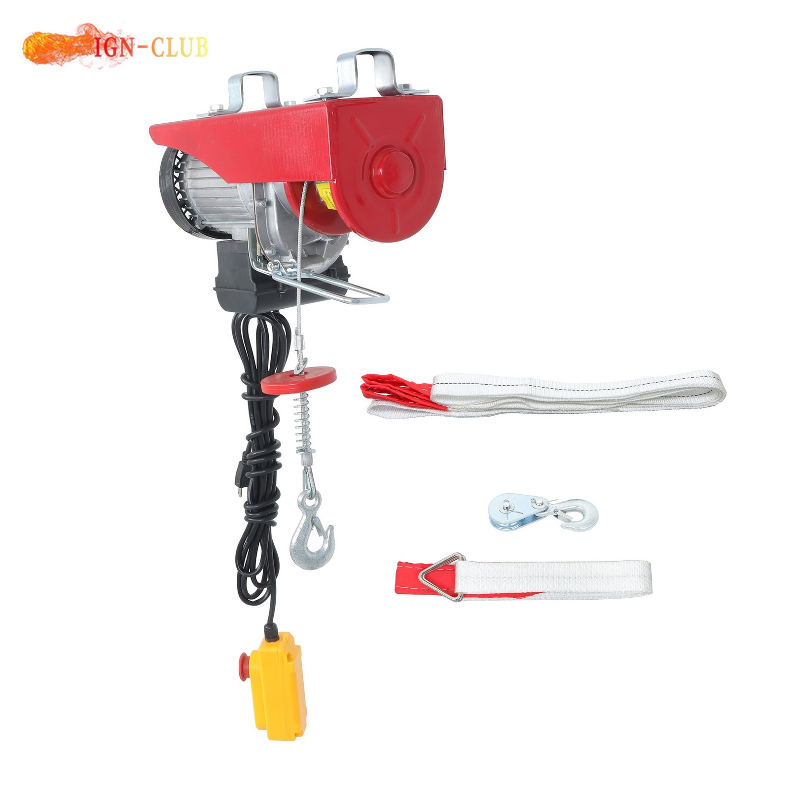 PA600 Mini Hoist 1320lbs/600kg – 4.2m Lift 1200W with Wired Remote Control
