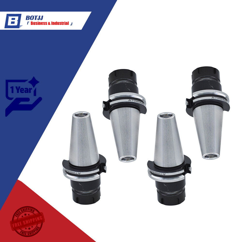  CAT40 4Pcs ER25 Collet Chuck W. 2.76″ Gage Length Chucks Tool Holder Set