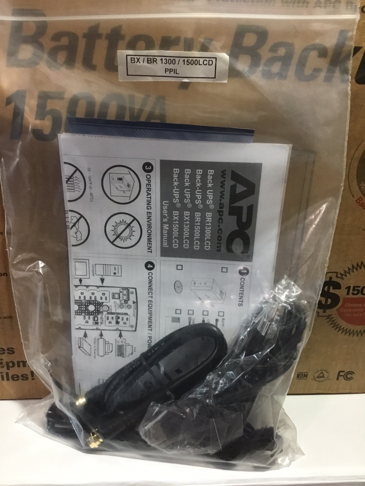 APC Back-UPS RS Series Battery Backup, 1500 VA, 865W, Tower Battery-Never Used