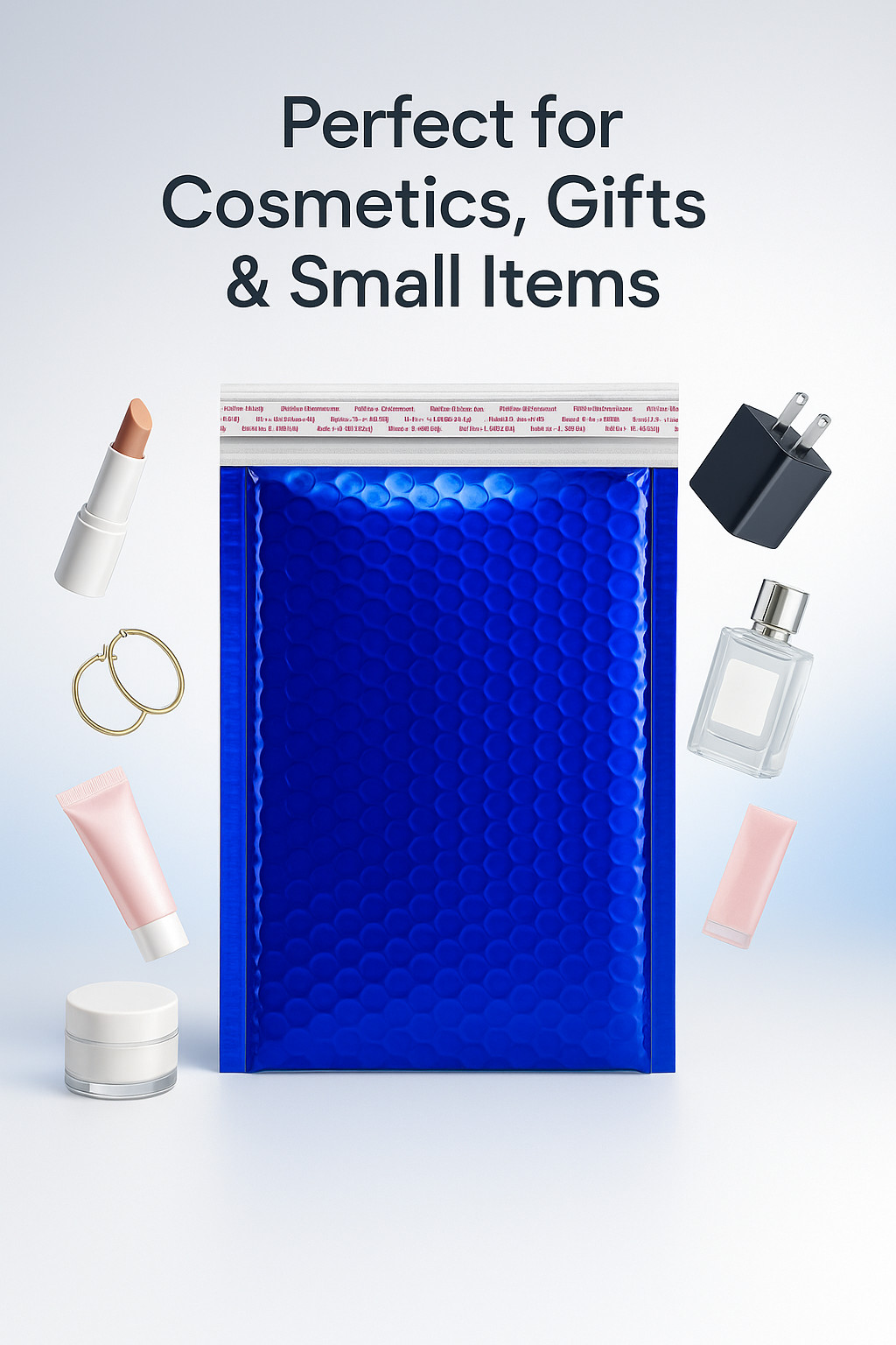 Glamour Blue Bubble Mailers #0 6.5×9 Foil Padded Envelopes Peel Seal