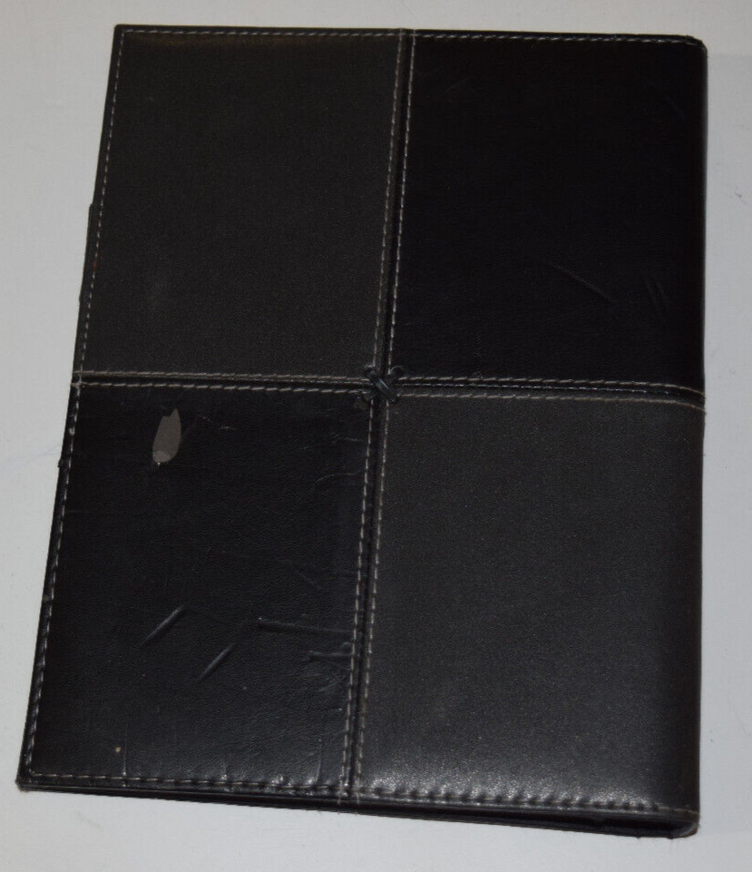 Hallmark Black Leather Writing Journal 3 Ring Lined Pages 9″ x7″