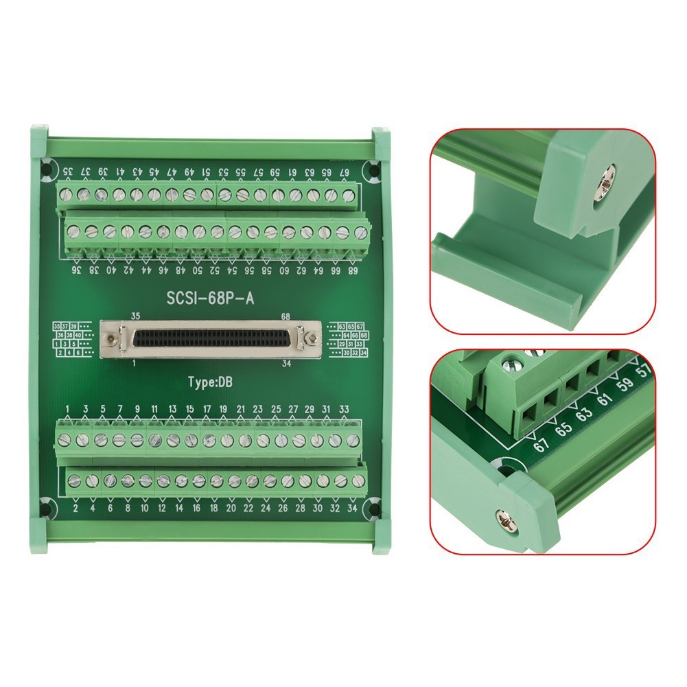 SCSI68 DB Type 68-pin Female Connector Breakout Board Terminal Module Tool