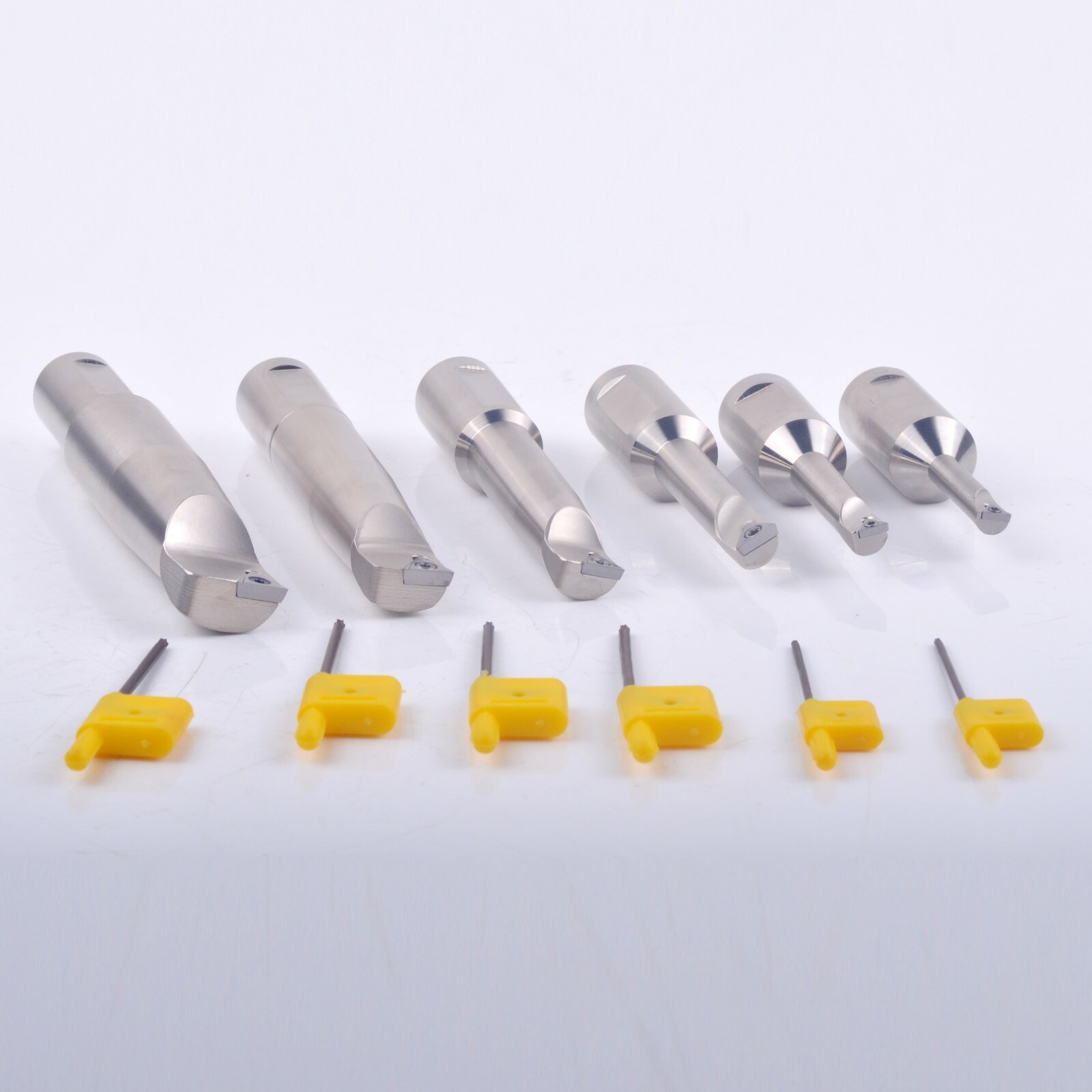 NEW CAT4 3INCH BORING HEAD SET WITH 6 INDEXABLE BORING BAR AND 6 CARBIDE INSERTS