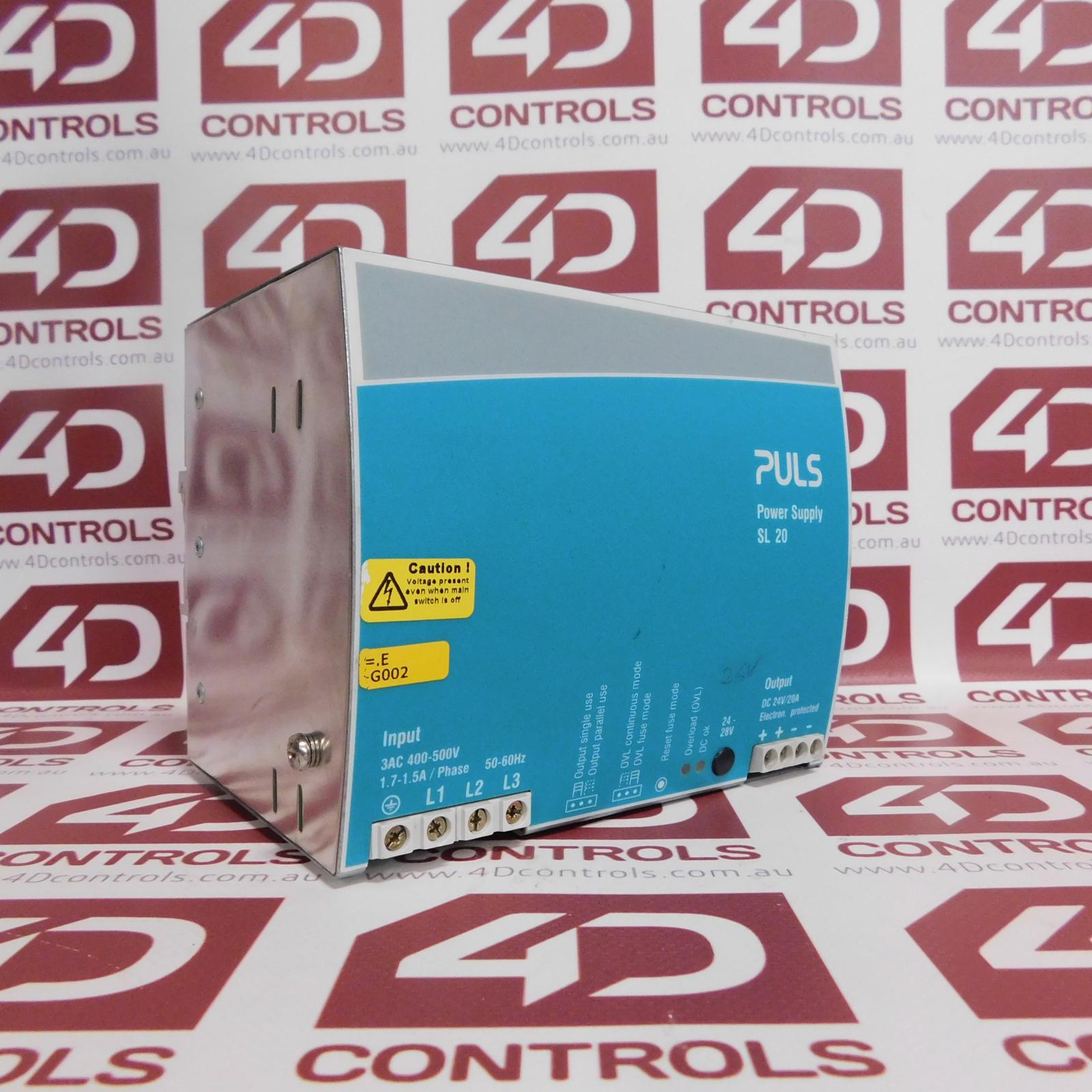 SL20.310 | PULS | Power Supply, 3 Phase, 480W, 400-500VAC, 24-28VDC, Opened