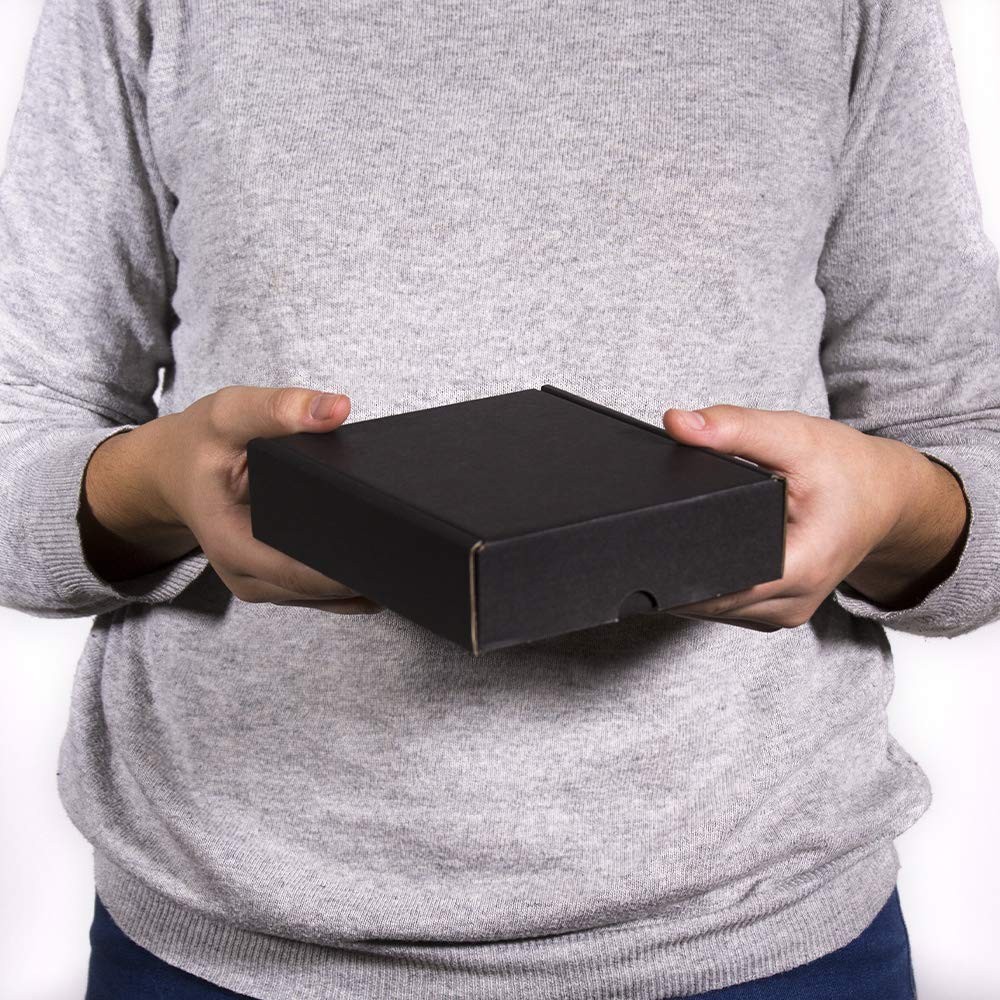 schwarzer Karton für den Postversand | Selbstaufbaubox ideal als Geschenk | s…