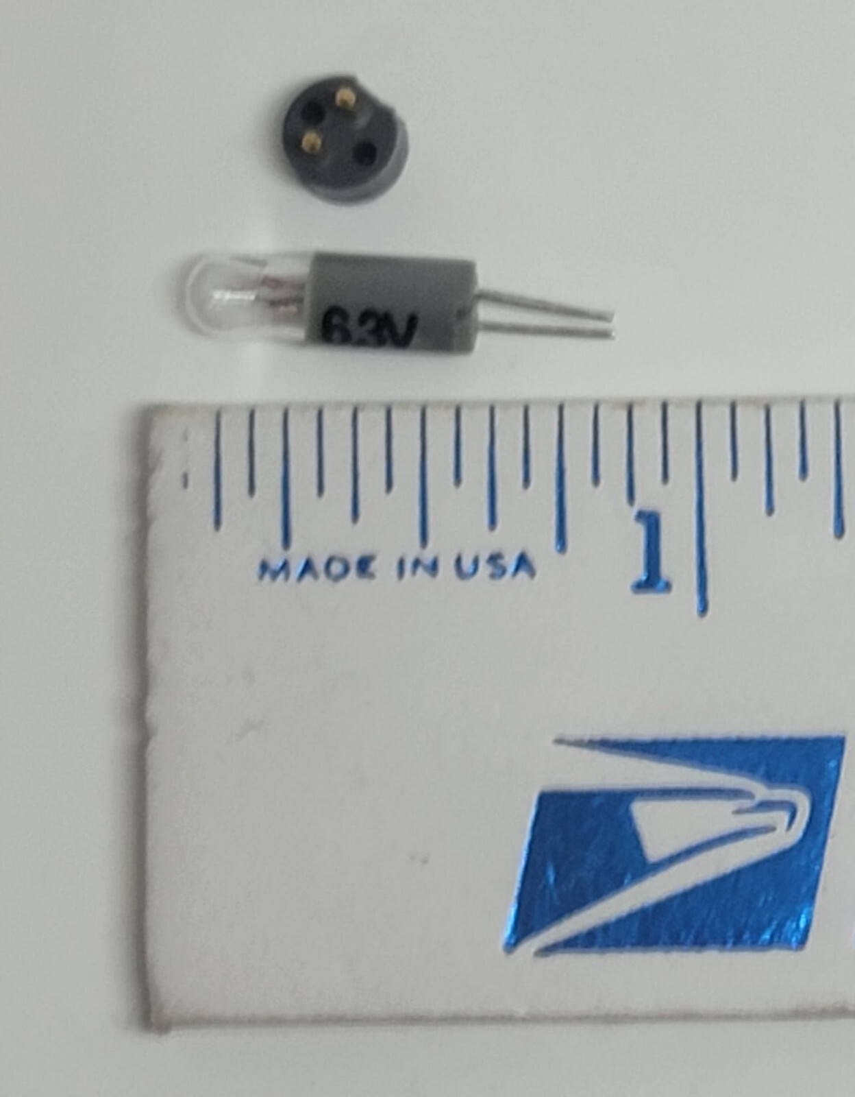 Lot of 10 – 7349 – Subminiature Bi-Pin Lamp, 6.3V, 200mA, 1/8” Pin with Socket