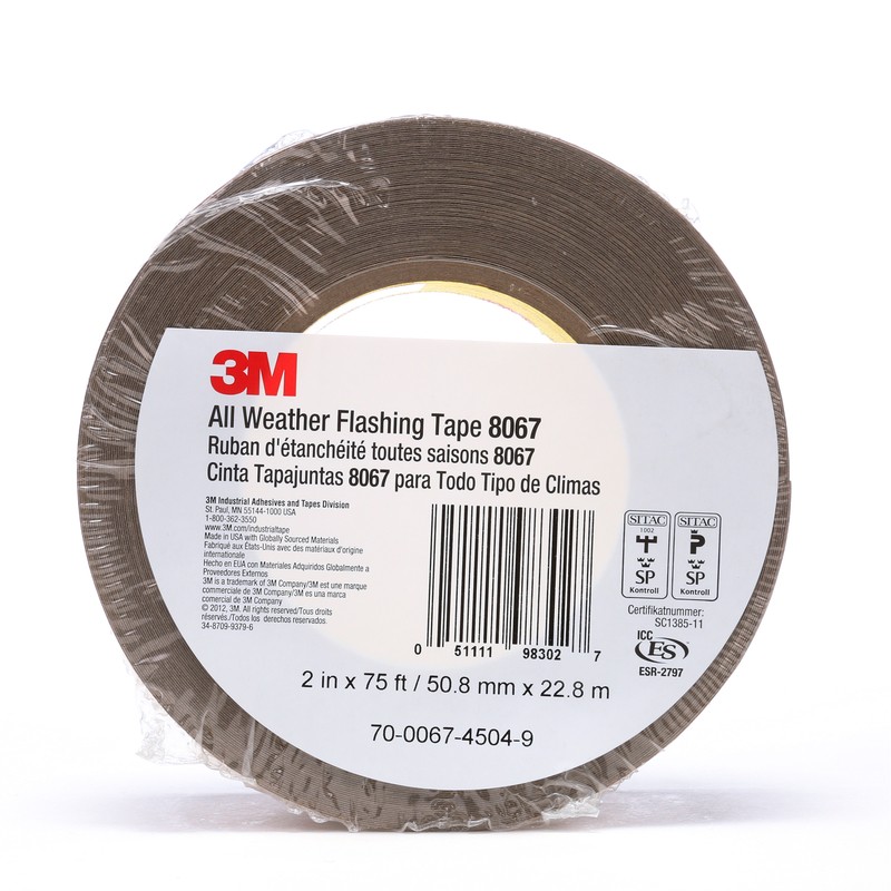 3M 8067-2 Brown Acrylic All Weather Flashing Tape 2 Thick x 2 W in. x 75 L ft.