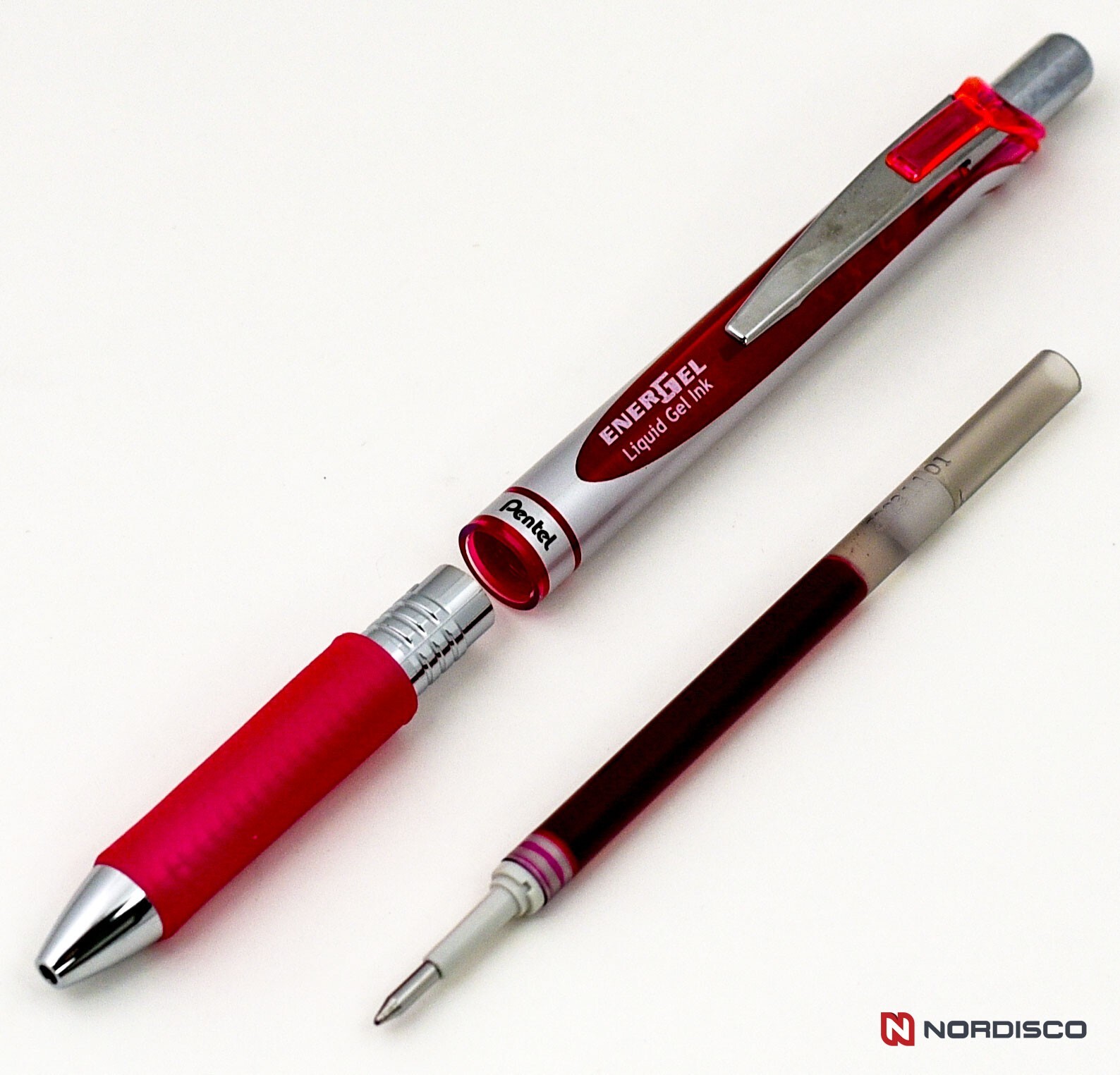 Pentel EnerGel RTX Pink Liquid Gel Ink, 0.7mm, 3 Pens with 5 Packs of Refills