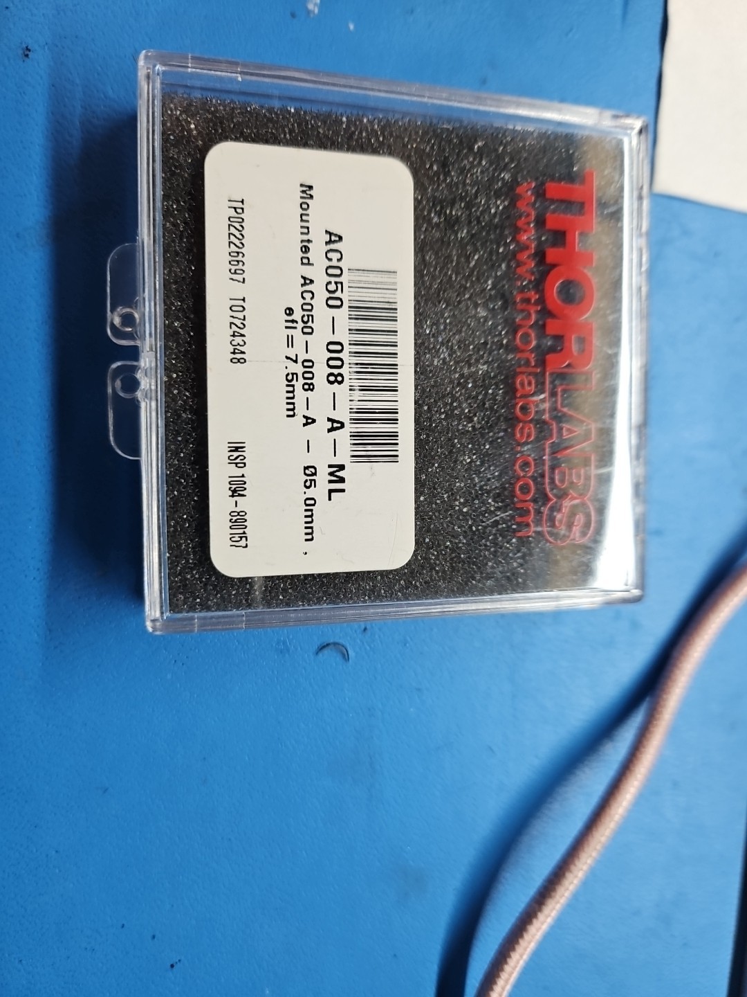 Thorlabs AC050-008-A-ML Mounted Achromatic Dia 5mm EFL 7.5mm Lens