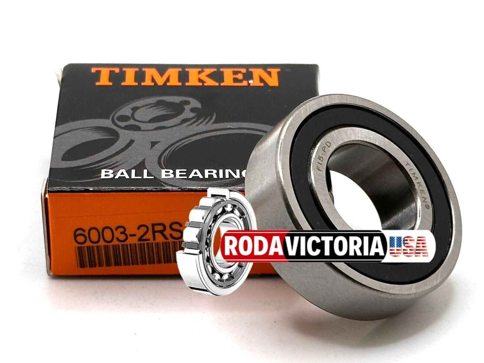 TIMKEN 6003 2RS C3 DEEP GROOVE BALL BEARING, RUBBER SEALED 17x35x10mm.